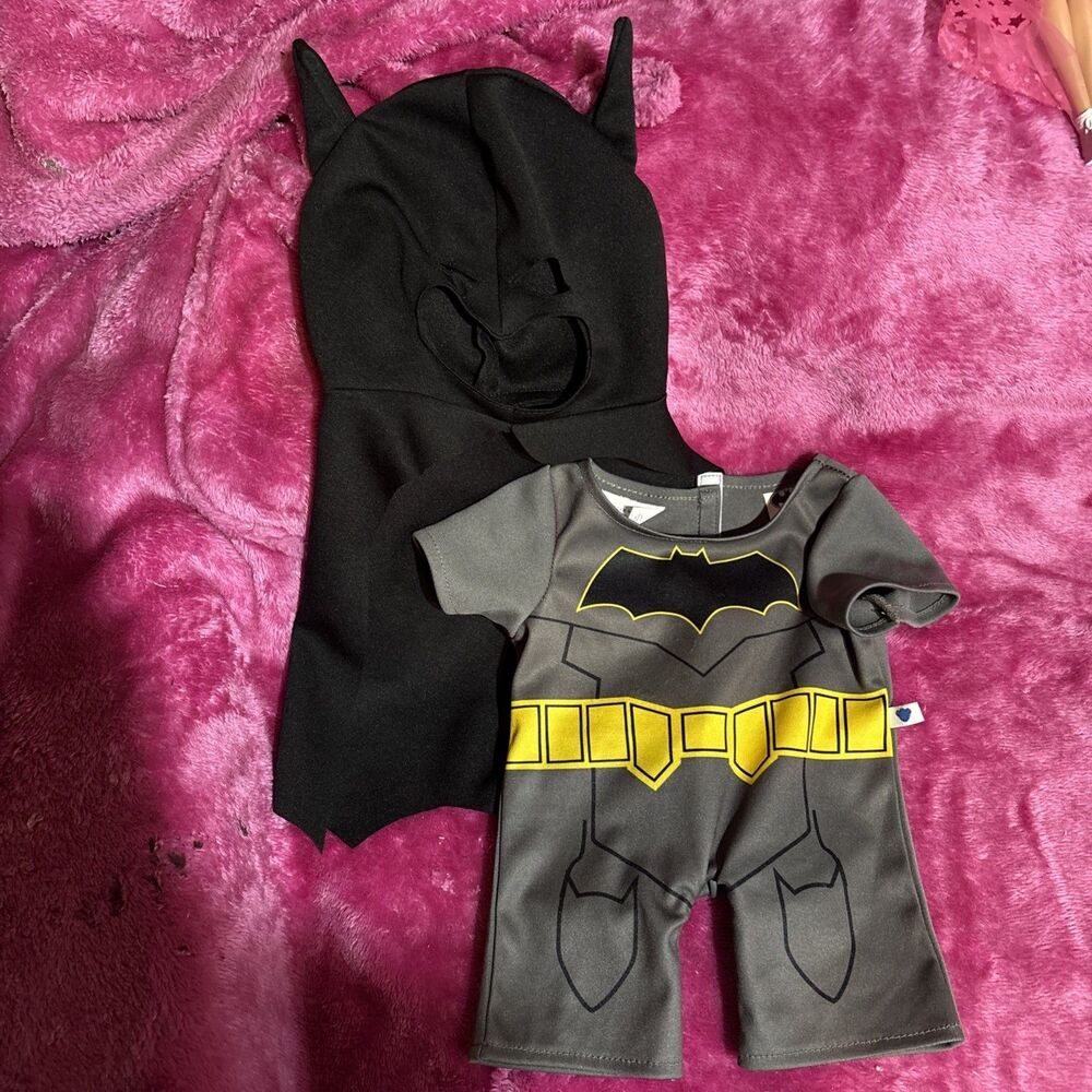 Build-A-Bear Workshop Batman Costume Suit Hooded Mask Cape